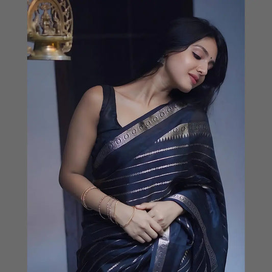 Magic of Silk: Banarasi Saree (Black)