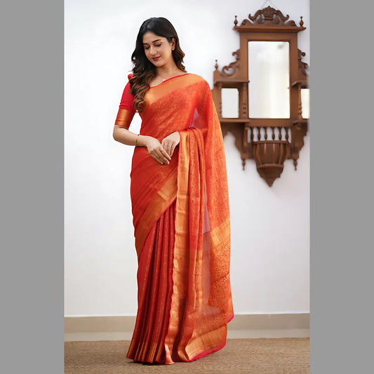 Timeless Red Banarasi Silk Splendor