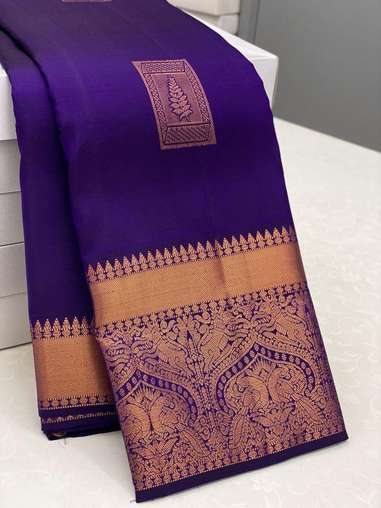 Mesmerizing Blue Square Design Saree with Blouse Piece - Outfit Odessey