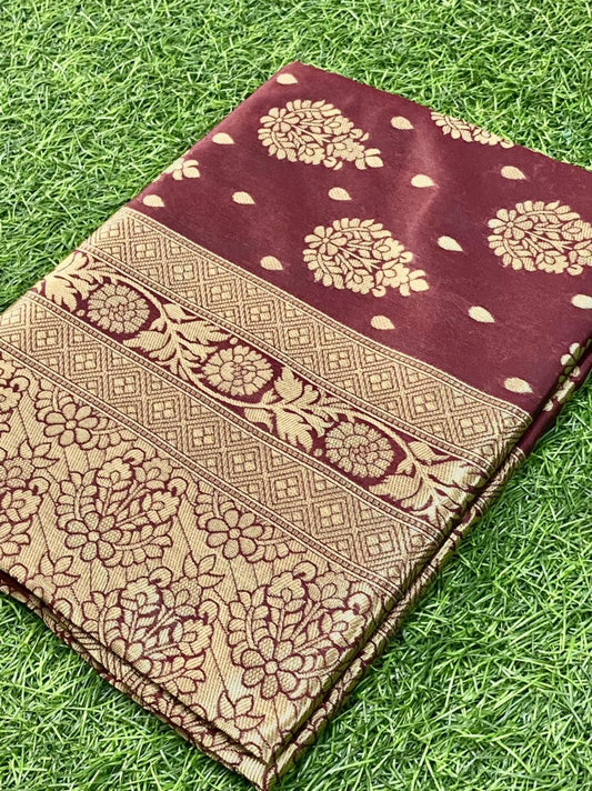 Maroon Butta Patti Saree: Timeless Beauty for Traditional Gatherings - Outfit Odessey