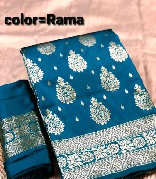 Rama Color Butta Patti Saree: Graceful Ethnic Attire for Celebrations - Outfit Odessey